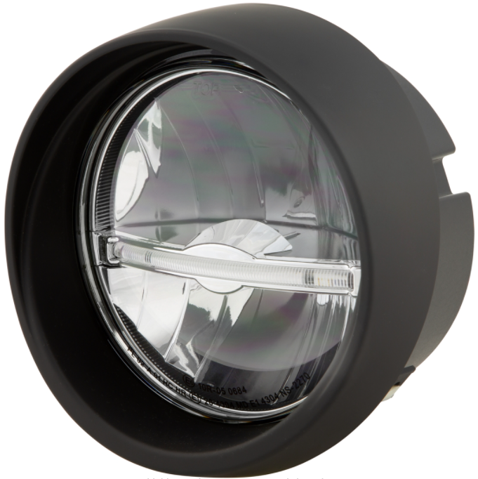 Headlight LED for Vespa Primavera 50-150ccm 2T/4T (-'18), black matt