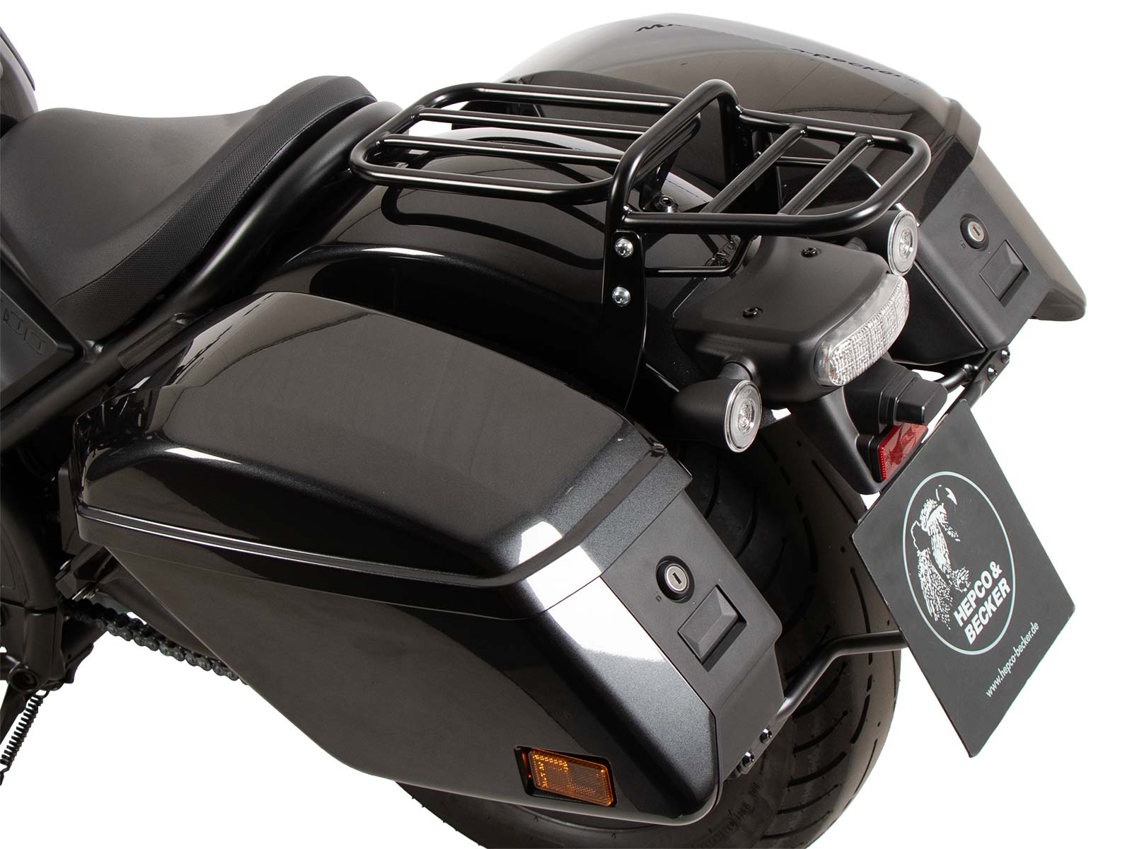 Tubular luggage rack black for Honda CMX 1100 Rebel /DCT (21-24) Hepco & Becker
