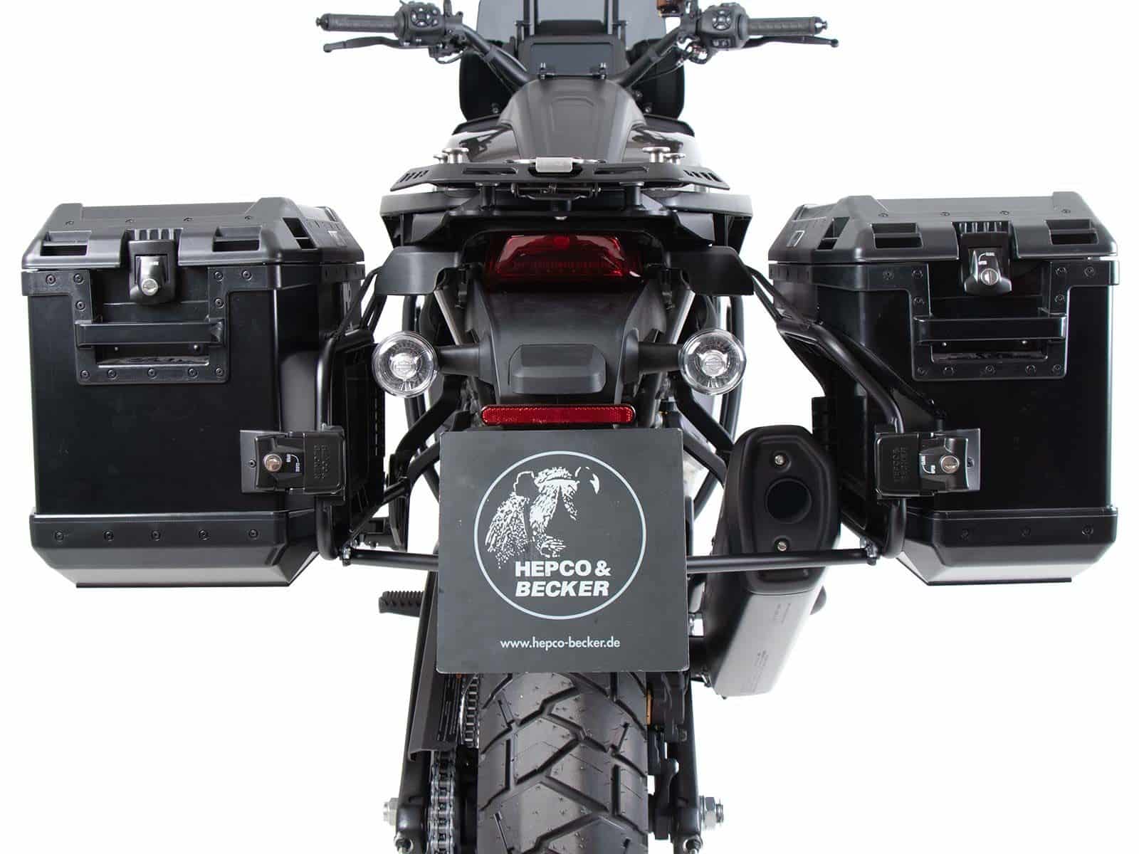 Case carrier set Cutout incl. case set Xplorer Cutout black for Harley Davidson Pan America (21-)