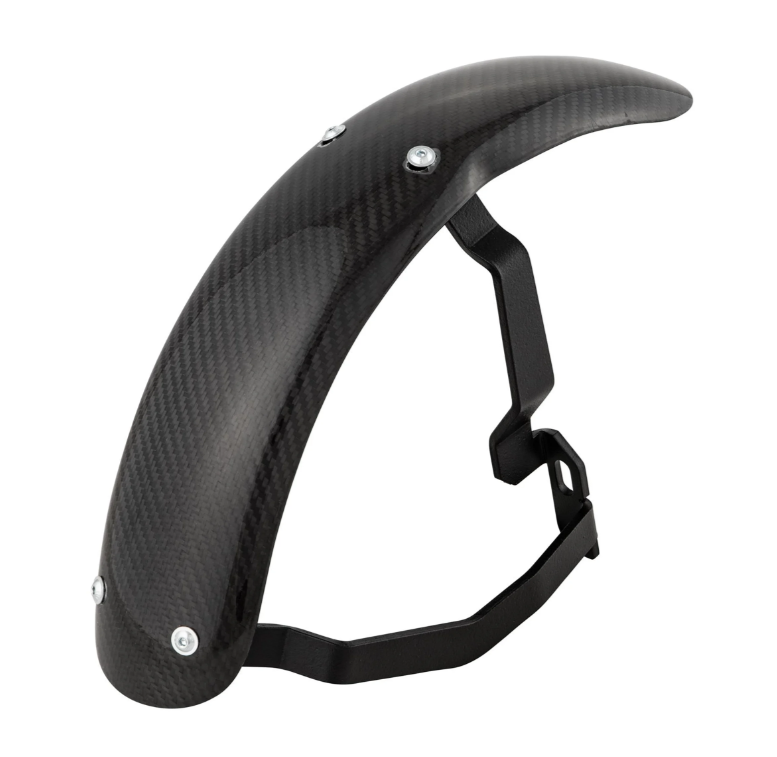 Mudguard 2.0 Garelli Race EVO II for Vespa PX 80-200cc, carbon clear, holder black