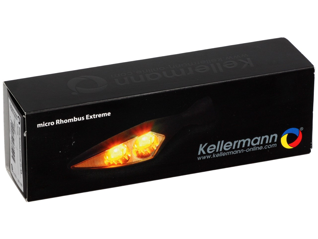 Kellermann turn signal, Rhombus Extreme, Alu, LED, VL/HR, 12 V, shiny chrome, M8x20, E-tested