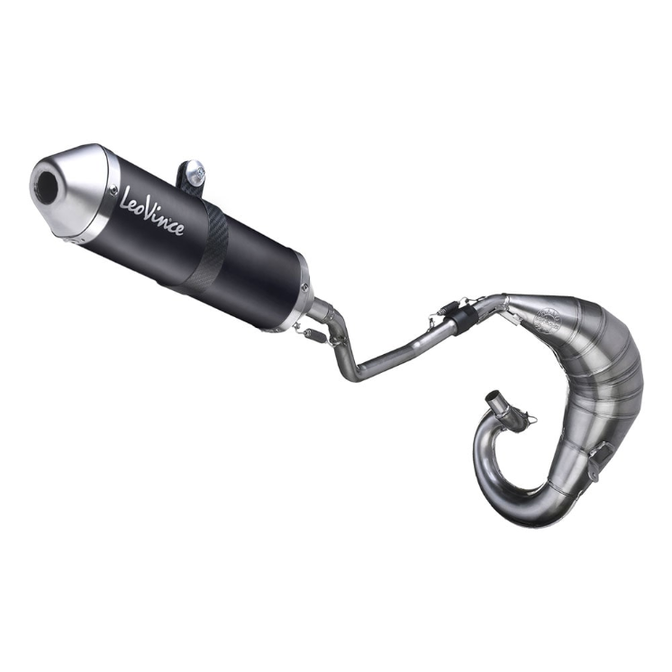 LeoVince exhaust system Hand Made X-Fight, steel for Aprilia RS4 50 (Bj.11-13)