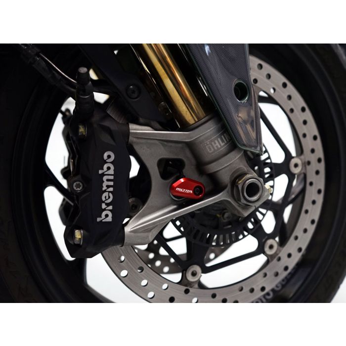 ABS sensor protection red for Moto Guzzi V100 Mandello S / Stelvio 2024