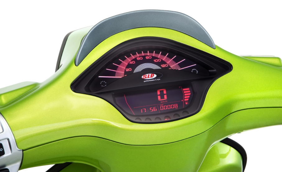 Tachometer / speedometer for Vespa Primavera / Sprint 50-150cc 2T/4T AC, black