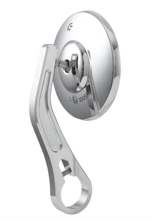 Handlebar end mirror for Vespa, left or right, round, chrome