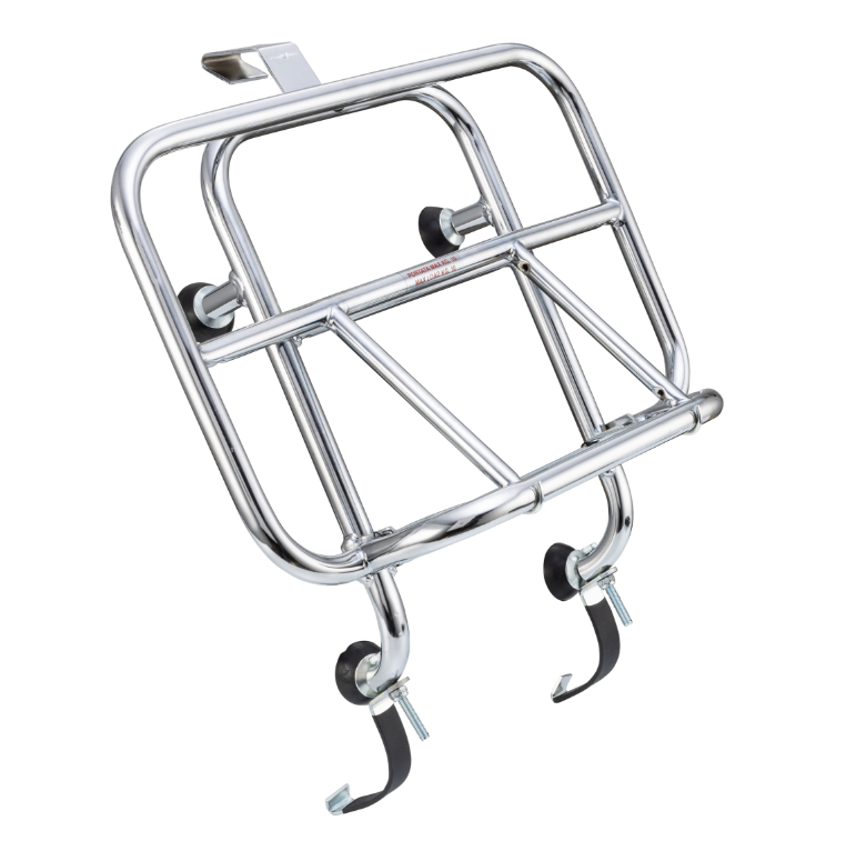 Luggage rack front for Vespa GTS/GTS Super/GTV/GT 60/GT/GT L 125-300ccm, foldable, chrome