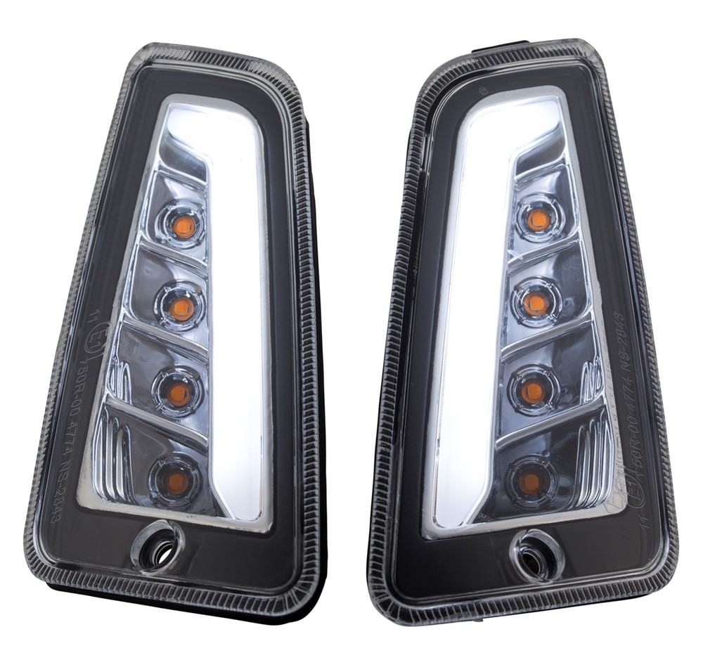 Turn signal kit front left/right for Vespa GTS/GTS Super/GTV/GT 60/GT/GT L ('03-'13), clear