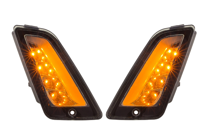 Turn signal kit front & rear for Vespa GTS/GTS Super/GTV 125-300cc ('14-), tinted
