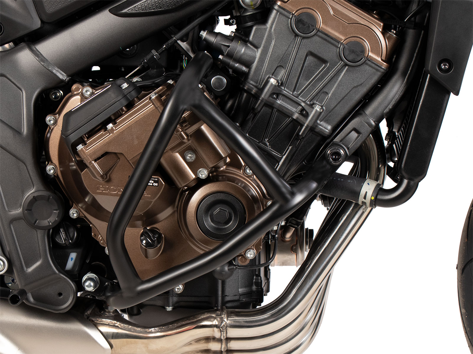 Engine guard "Solid" black for Honda CB 650 R E-Clutch (24-) Hepco & Becker