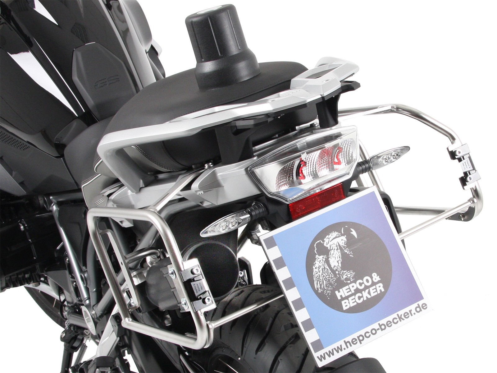 Tool box black for side case carrier cutout for BMW R 1250 GS (19-23) Hepco & Becker