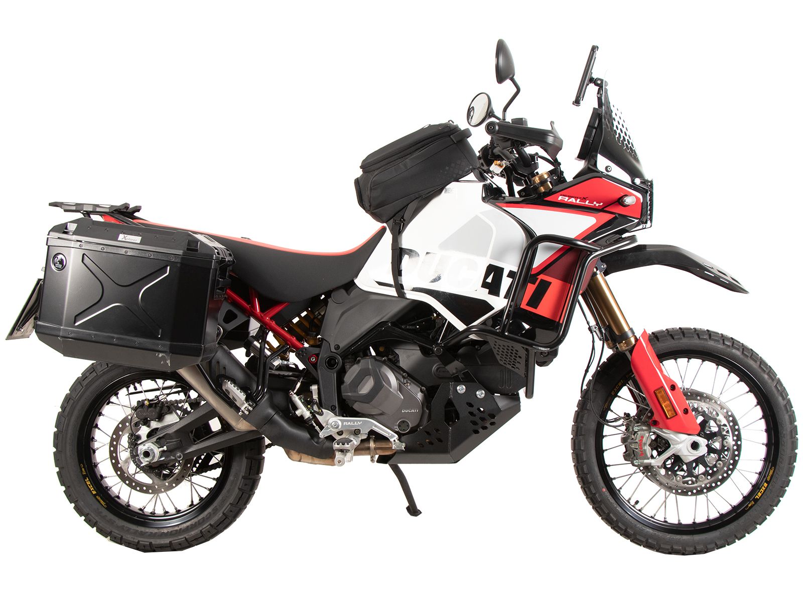 Case carrier set Cutout carrier incl. case set Xplorer Cutout black for Ducati Desert X Rally (24-)