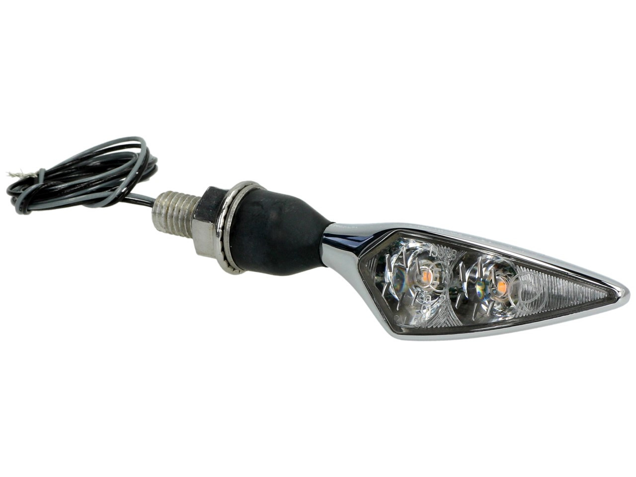 Kellermann turn signal, Rhombus Extreme, Alu, LED, VL/HR, 12 V, shiny chrome, M8x20, E-tested