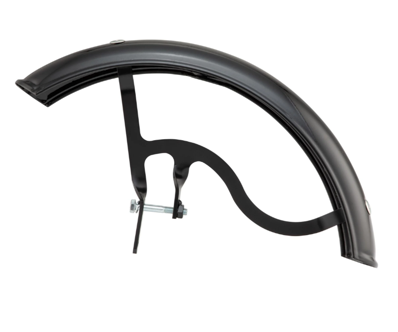 Mudguard Garelli for Vespa PX 80-200cc, metal, black glossy