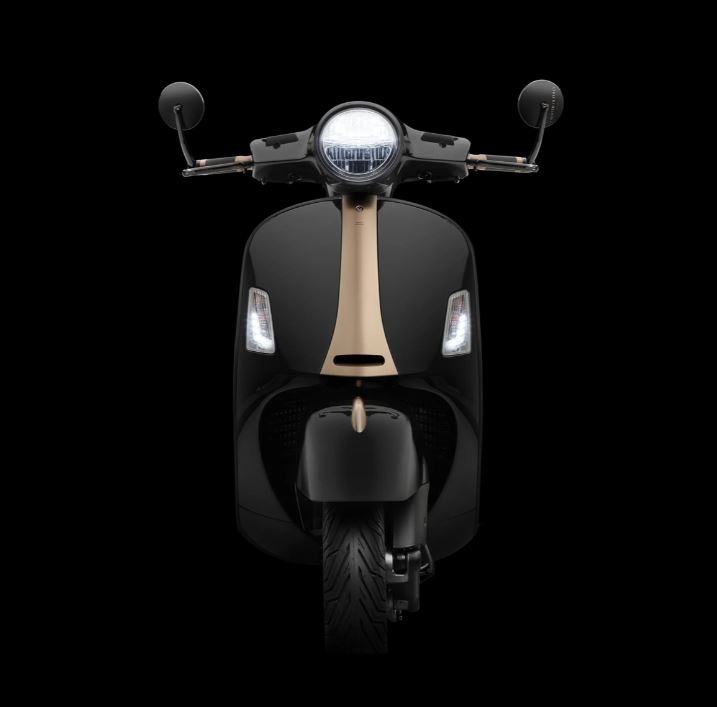 Handlebar end mirror RIZOMA "SPIRIT RS" for Vespa GTS/GTS Super/GTV/GT, bronze lettering