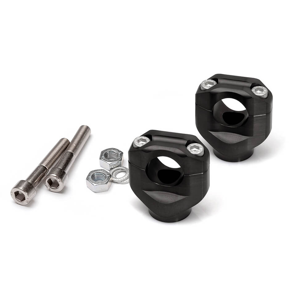 LSL Universal-Klemmbock-Kit, Schraubenlänge 90 mm, für 22,2 mm Lenker, schwarz