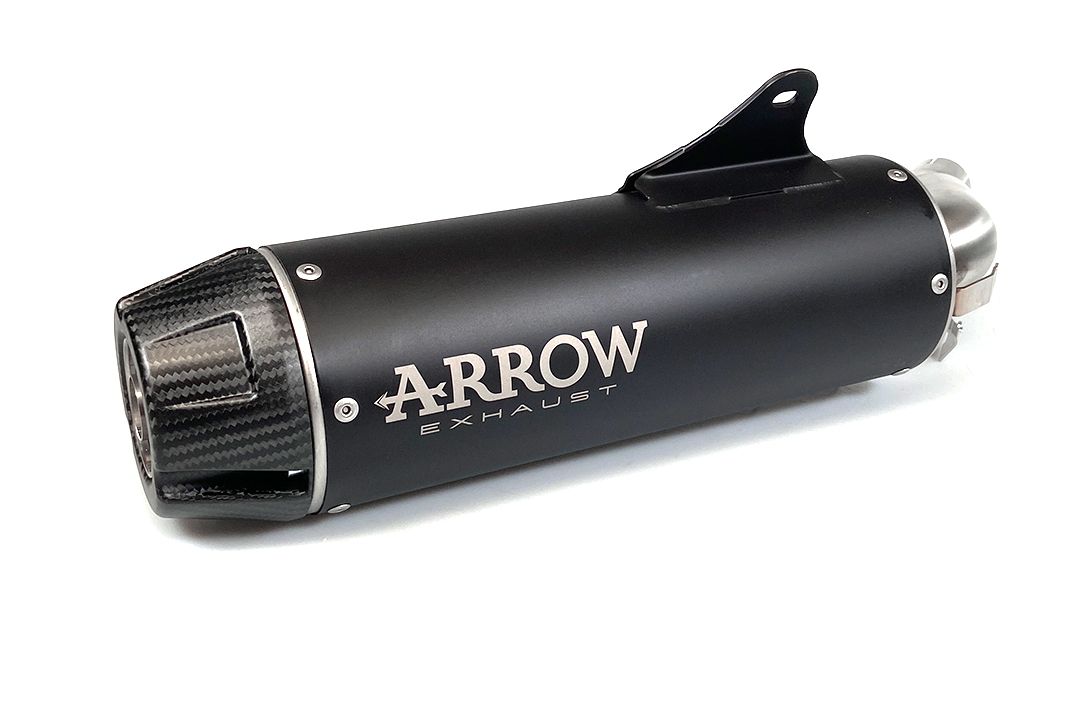 ARROW Exhaust REBEL DARK Slip-On with carbon end cap for Honda CMX 1100 Rebel (21-25)