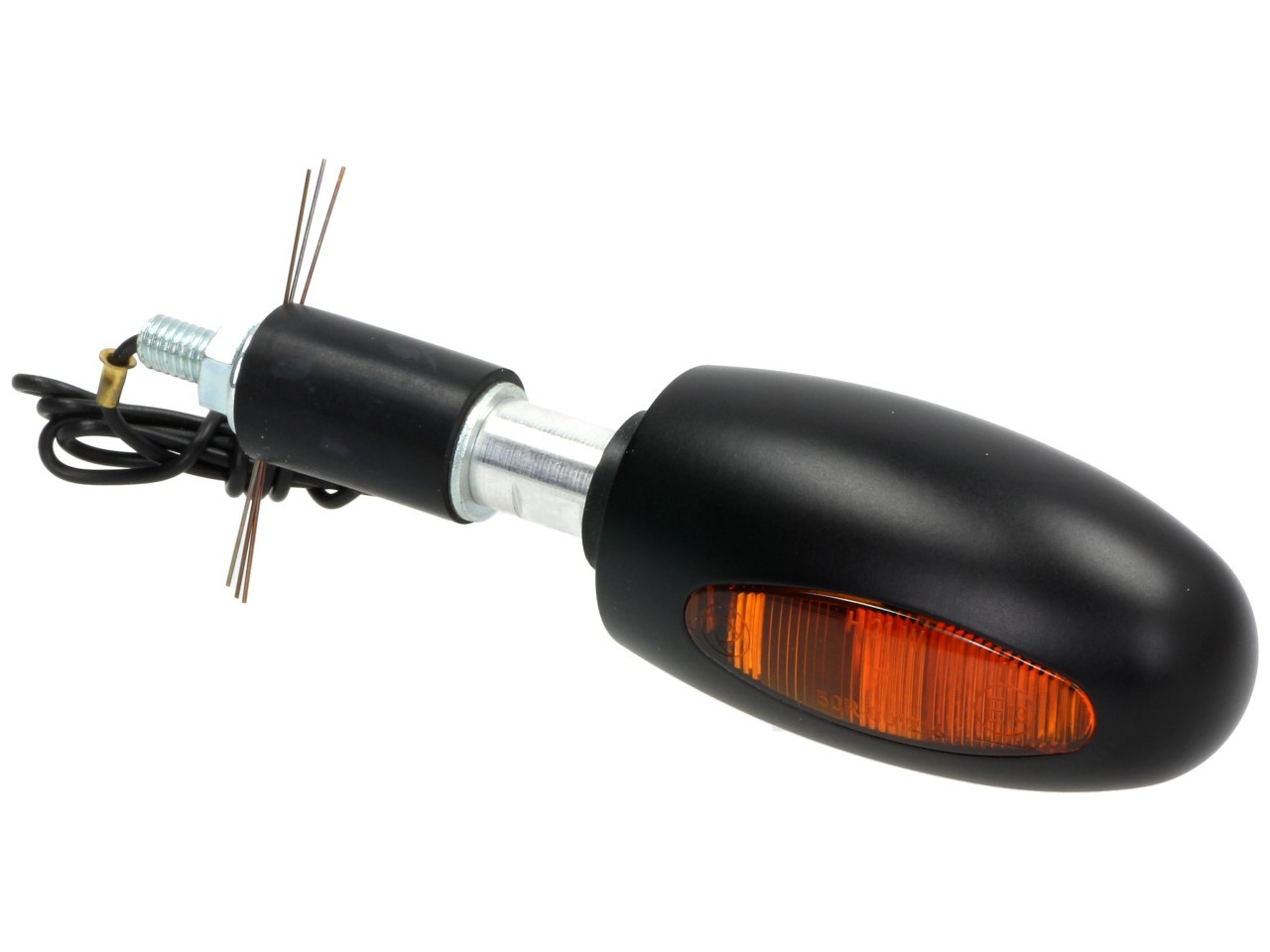 Kellermann turn signal, BL 1000 yellow, aluminum, halogen, VR/VL, 12 V, 21 W, black satin finish