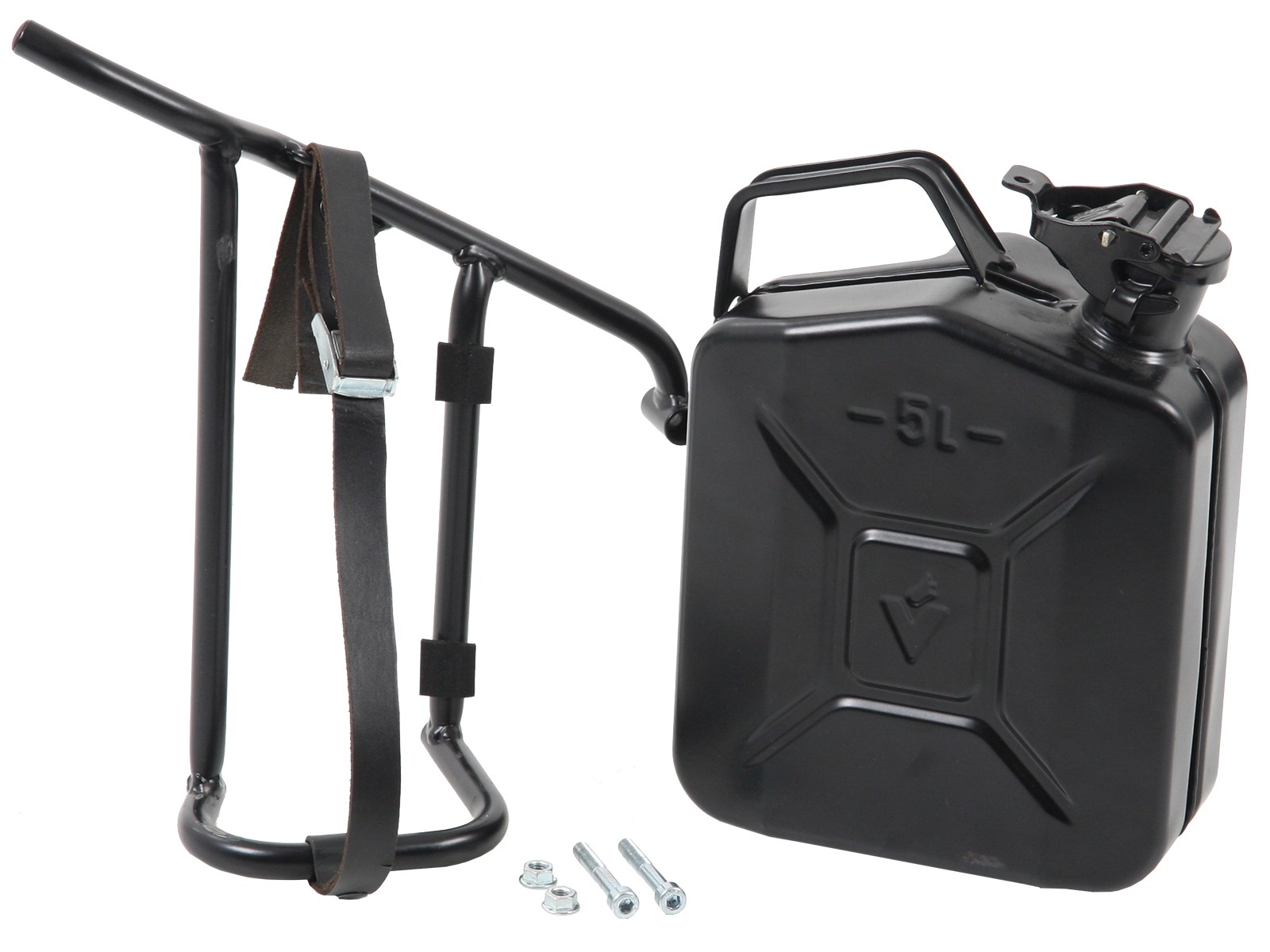 Canister 4L incl. Holder left Cutout black for V 9 Bobber (Bj.16-) Hepco & Becker