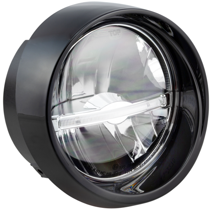 Headlight LED for Vespa Primavera 50-150ccm 2T/4T (-'18), black glossy