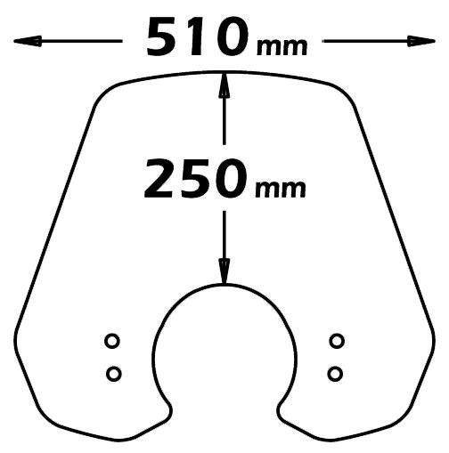 Medium-high windshield lightly tinted for Vespa LX - Isotta