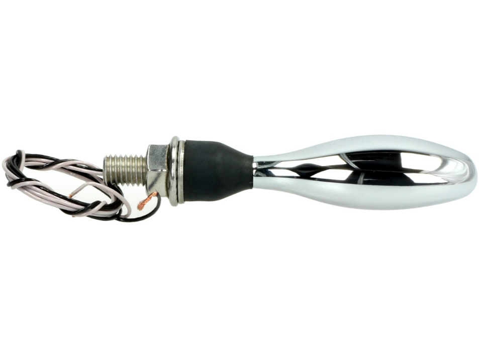 Kellermann turn signal, Micro 1000 Halogen, steel, halogen, HR/HL, 12 V, 6 W, shiny chrome, M8x20