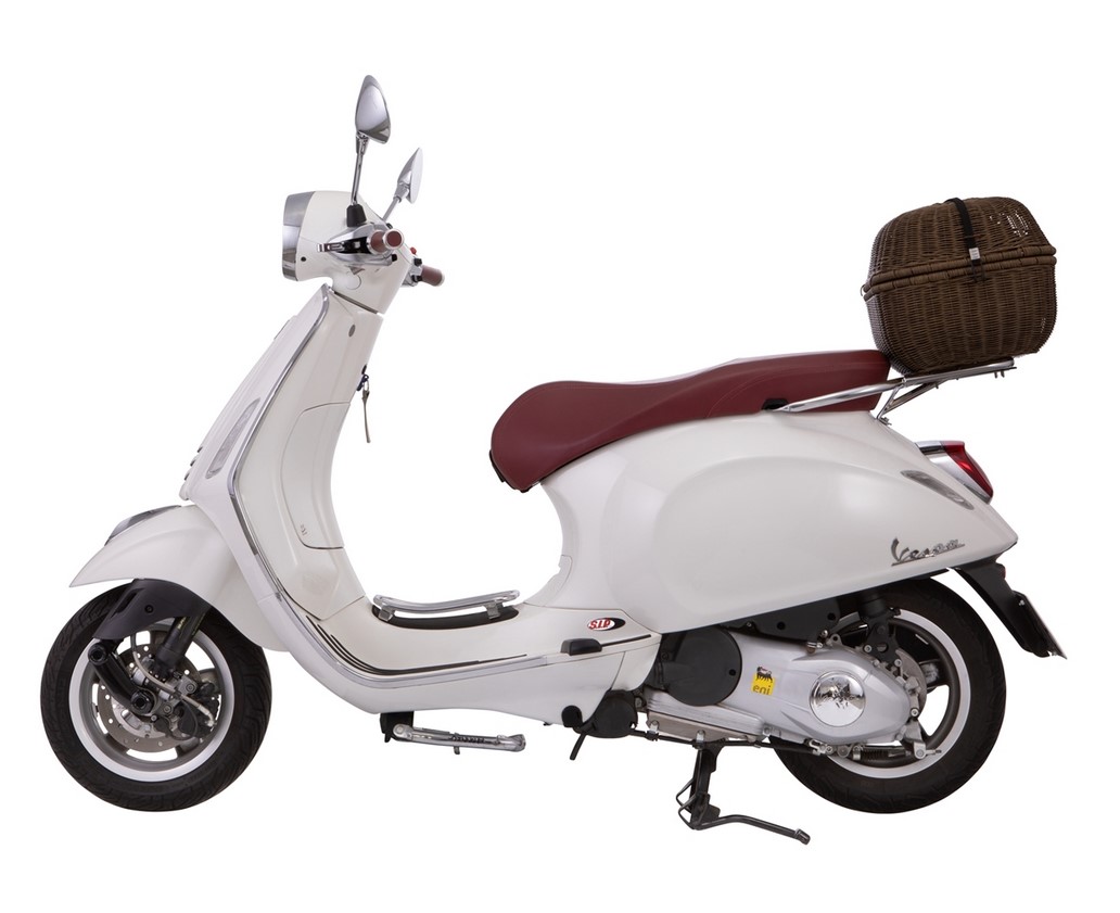 Luggage basket kit Classic for Vespa GTS/GTV/GT60 125-300cc, dark brown