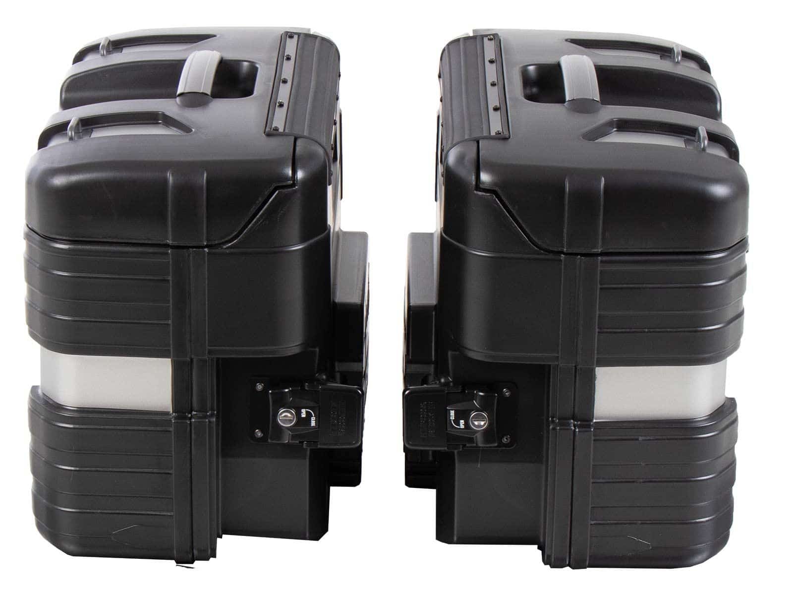 Gobi side case set Black Edition incl. luggage hooks Hepco & Becker
