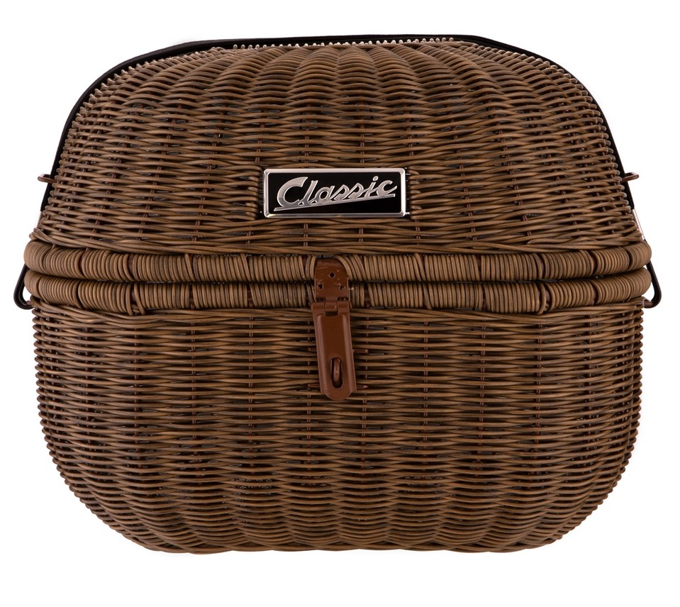 Luggage basket kit Classic for Vespa GTS/GTV/GT60 125-300cc, dark brown