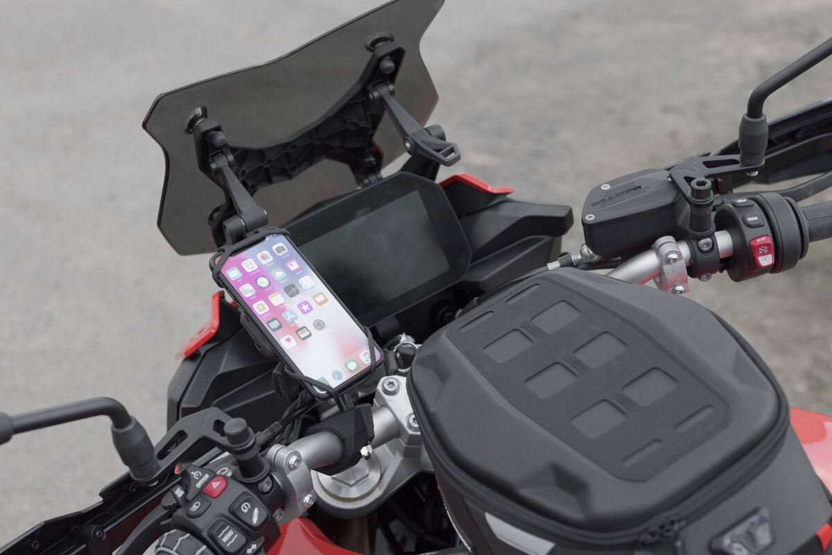 SW-Motech Navi mount kit T-Lock with smartphone holder for Ducati Diavel 1260 - SW Motech