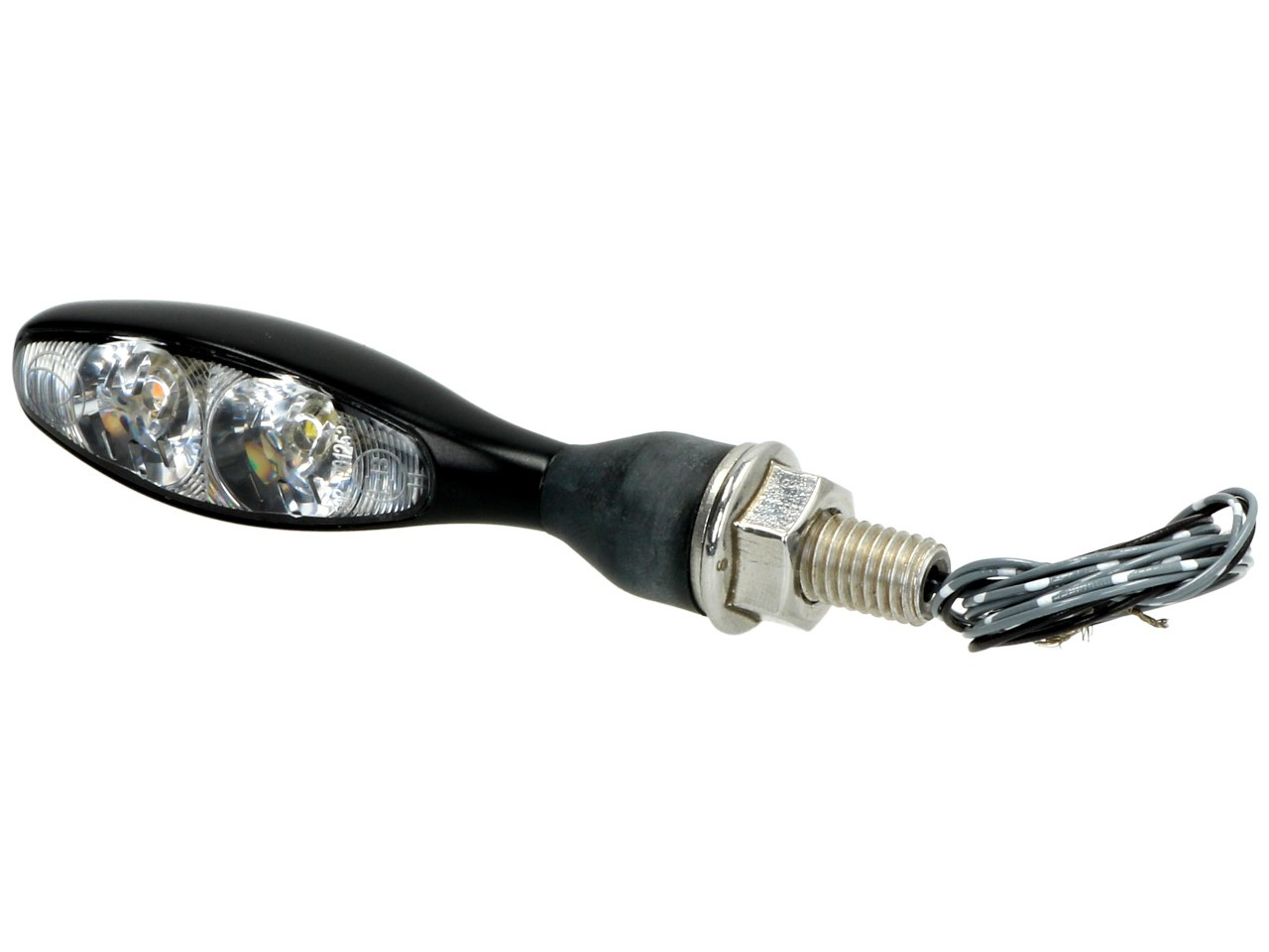 Kellermann turn signal with position light, Micro 1000 PL, steel, LED, VL/VR, 12 V, black satin finish