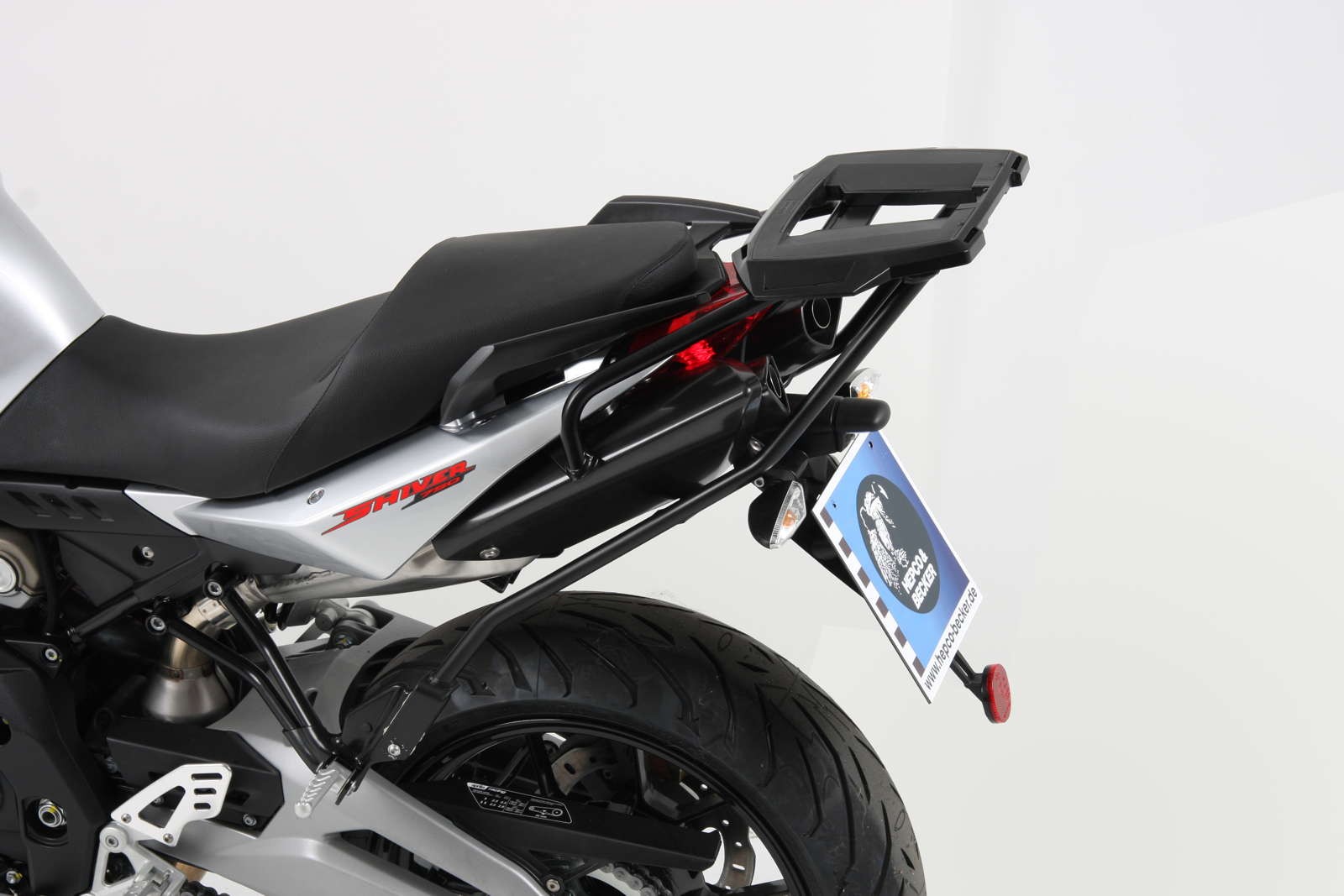 Alurack Topcaseträger - black for Aprilia SL 750 Shiver Bj.10-16 Hepco & Becker