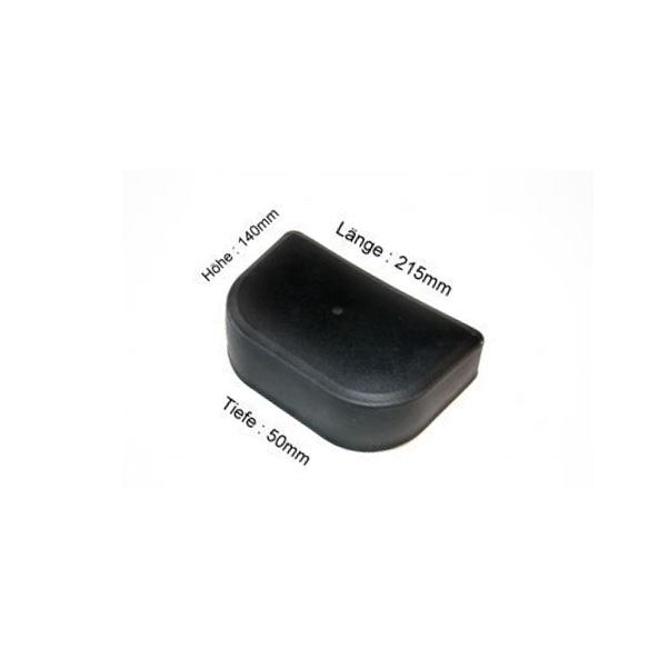 eyecase back pad, black, 215x140x50 mm