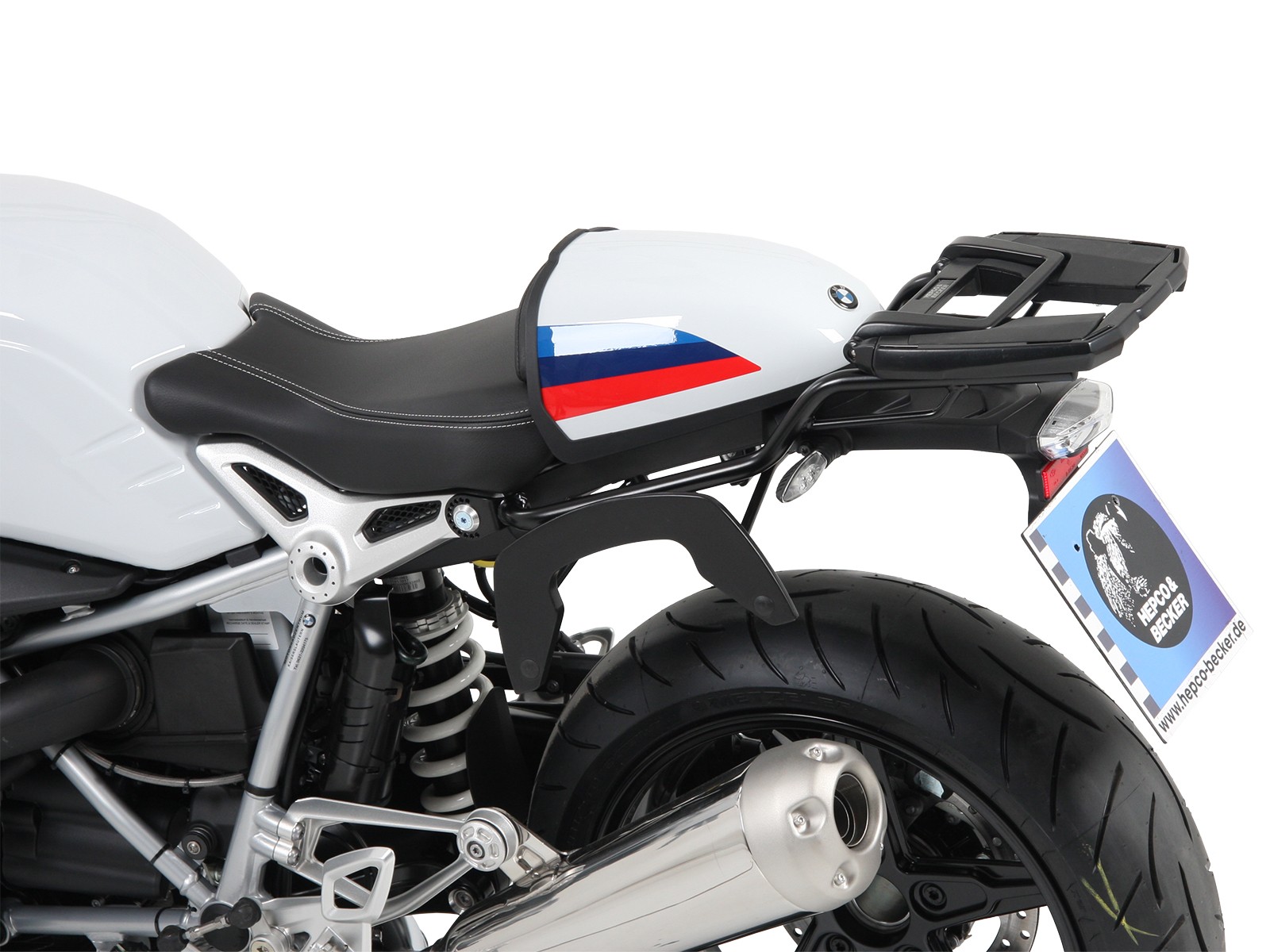 C-Bow side carrier black for BMW R nineT Racer (17-20) Hepco & Becker