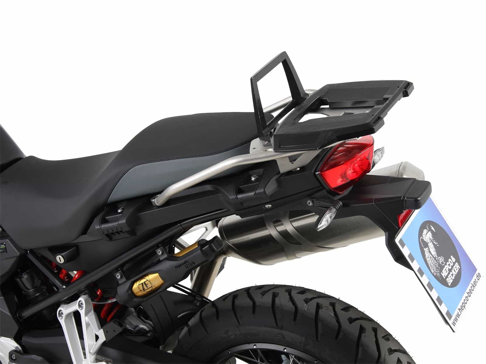 Alurack top case carrier black for combination with original accessory luggage rack for BMW F 750 GS