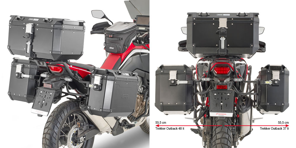 Sidecarrier PL ONE-FIT for Trekker Outback for Honda CRF1100L Africa Twin (Bj.20-23) Givi