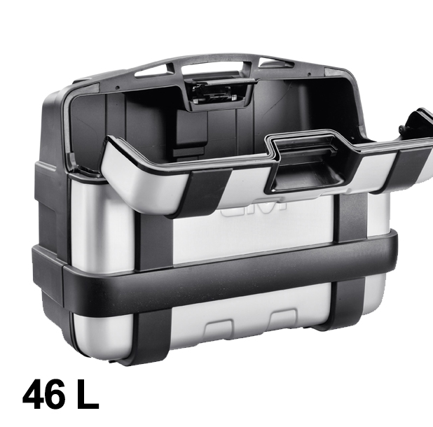 Trekker 46 liter MONOKEY case with aluminum cover silver Givi