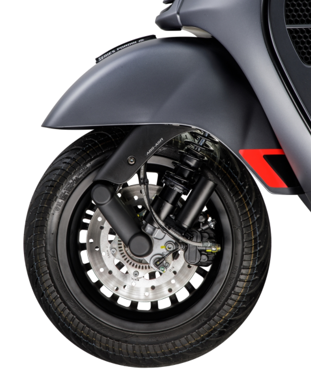 Shock absorber front for Vespa GTS/GTS Super/GTV/GT 60/GT/GT L 125-300ccm, black matt