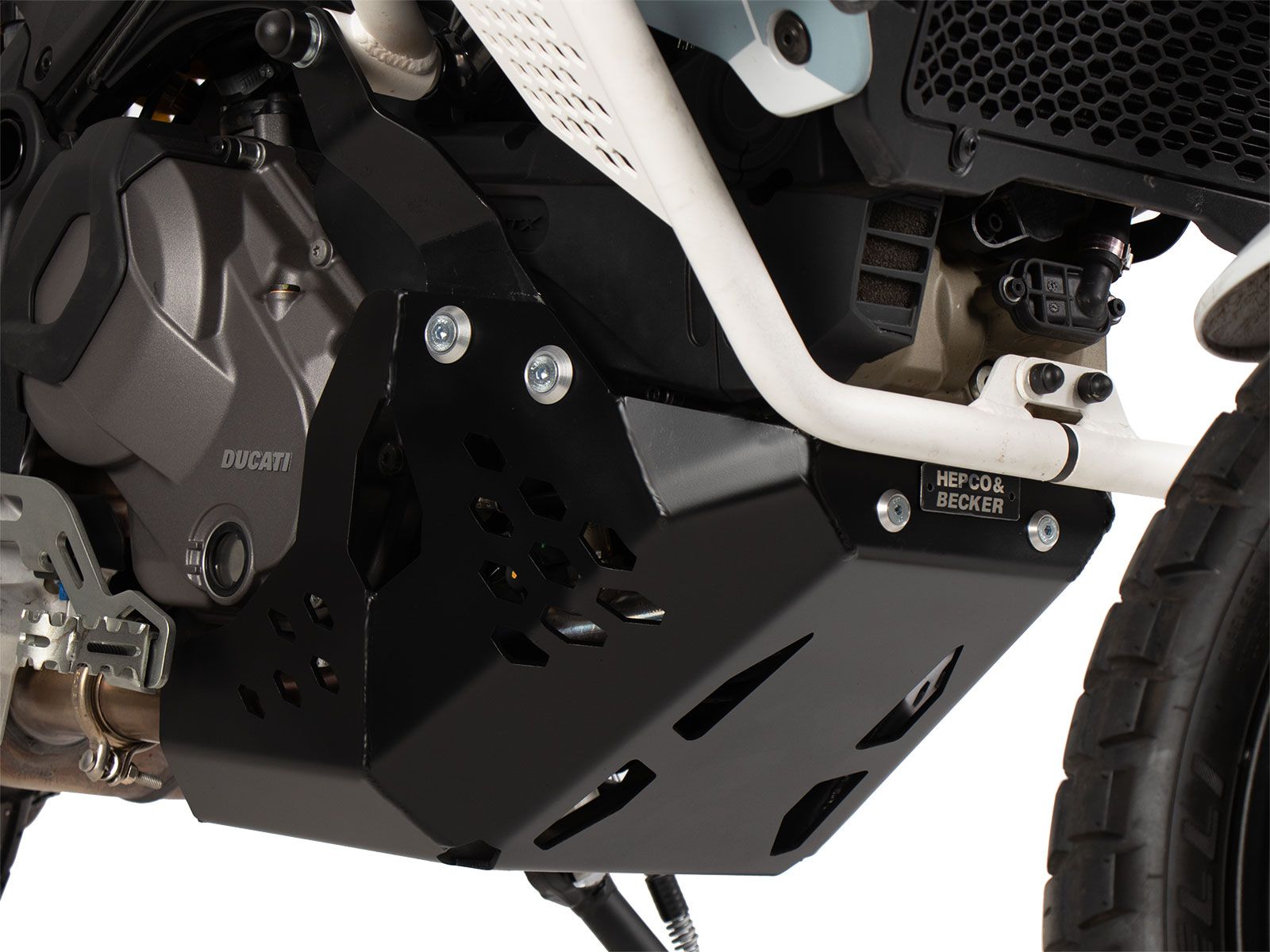 Engine protection plate black for Ducati DesertX (22-) Hepco & Becker