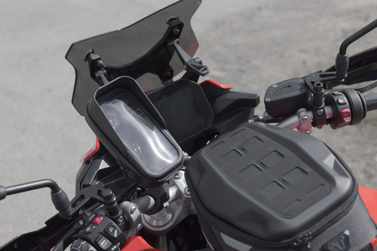 SW-Motech Navi mount Kit T-Lock with Phone Case for Ducati Diavel 1260 - SW Motech