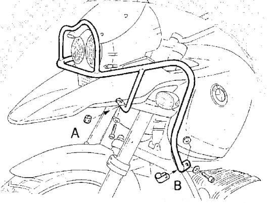 Silver tank guard for combination with engine guard for BMW R 1150 GS (00-04)