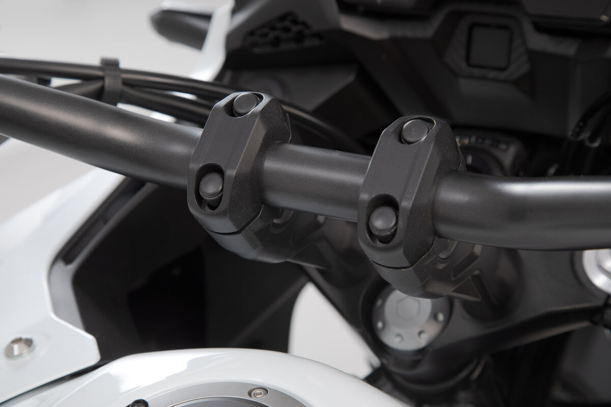 SW-Motech handlebar riser, black for Ø 28 mm handlebars, H=20 mm