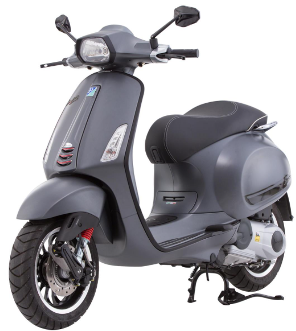 Connection piece mono slot leg shield black matt for Vespa Primavera/​Sprint 50-150ccm