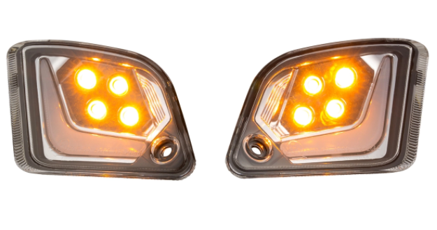 Turn signal kit front & rear for Vespa GTS/GTS Super/GTV 125-300cc ('14-), clear