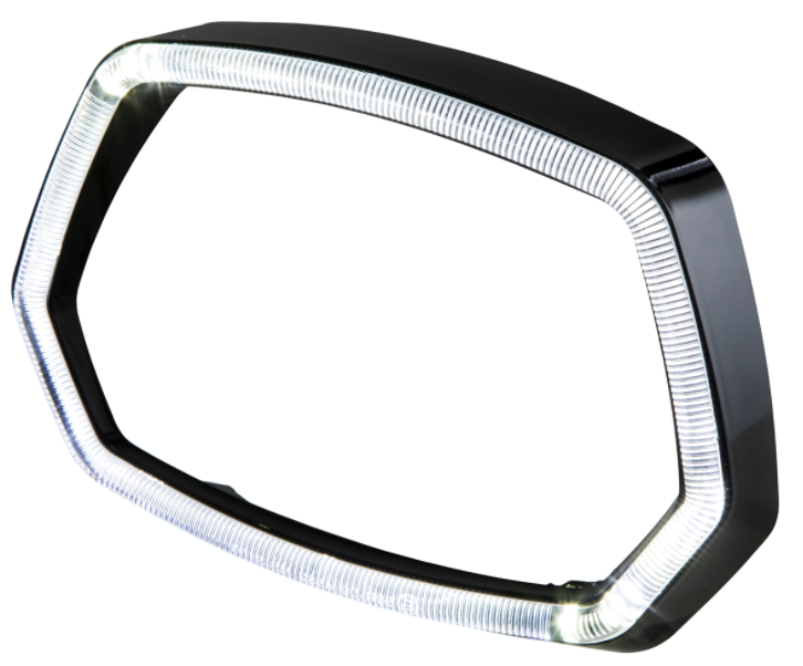Lamp ring black shiny LED light ring for Vespa Sprint 50cc 2T/4T ('13-'18)