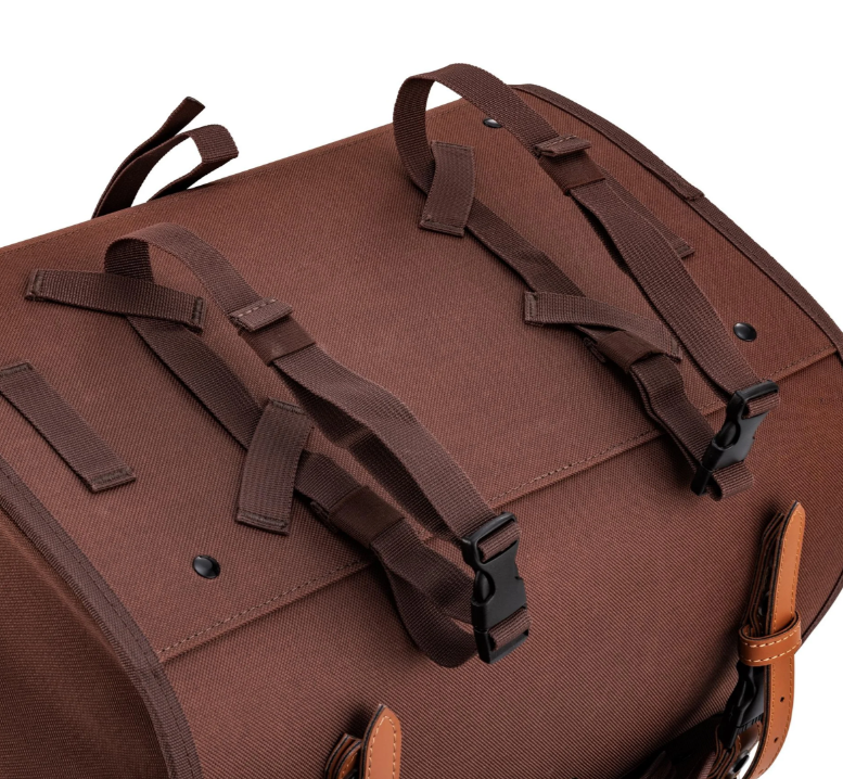 Bag "Classic" large for Vespa, nylon, tobacco brown