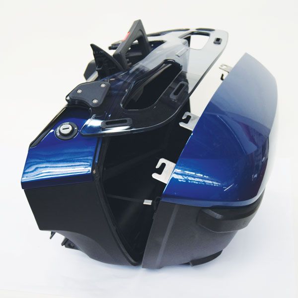 Luggage rack for side case BMW K 1600 GT/GTL, R 1250 RT, R 1200 RT, PMMA, light smoke