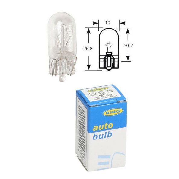 Ring bulb, incandescent lamp, 12 V, 5 W, W2,1x9,5d