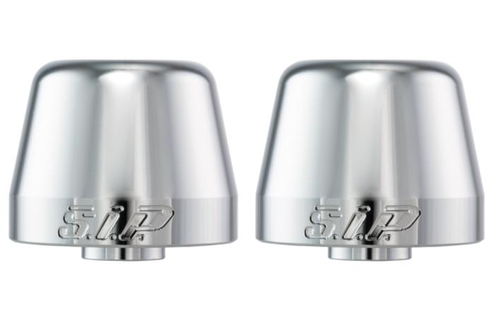 Handlebar end weights left/right for Vespa Primavera/Sprint/ET/LX/LXV/S, chrome