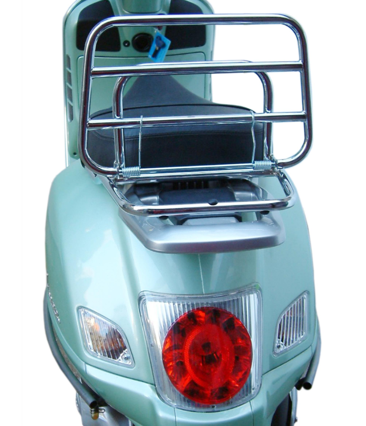 Rear luggage rack for Vespa GT /GT L 125/200ccm, foldable, chrome