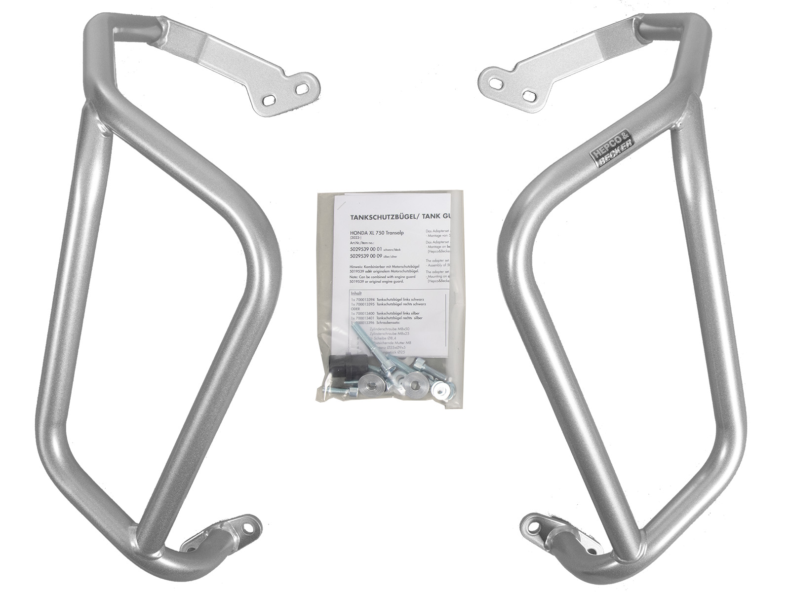 Silver tank guard for Honda XL 750 Transalp (25- ) Hepco & Becker
